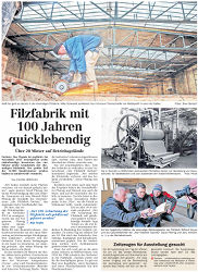 Die alte Filzfabrik Oschatz feiert in diesem Jahr ihren 100. Geburtstag mit einem Tag der offenen Tür.